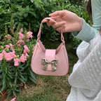 Toddler purse, Mini bow tote bag, Spring and Summer stylish sweet and cool mini lipstick chain bag, crossbody mini tote bag for women - SJB-DIAMOND ELITES