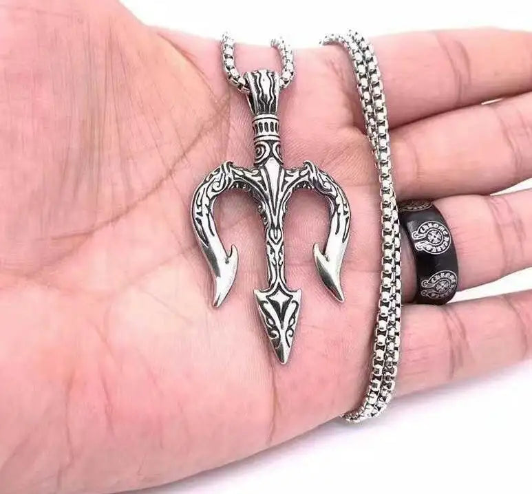 Sea King Trident Cross Border Necklace Pendant