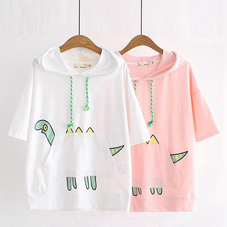 Ladies Hooded T-shirt Pi-Mart