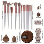 40-Piece Makeup Tool Set With Beauty Blender Soft Sponge Puffs Pi-Mart
