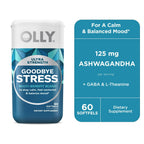 OLLY Ultra Strength Goodbye Stress Softgel, Stress Support, Ashwagandha, L-Theanine, 60 Count