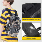 Transparent backpack, PVC transparent backpack, simple and fashionable versatile student backpack casual waterproof