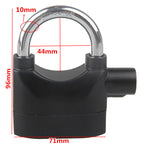 Black Waterproof Siren Alarm Padlock Alarm Lock For Bike Motorcycle Bicycle Safety Perfect With 110dB Alarm Pi-Mart