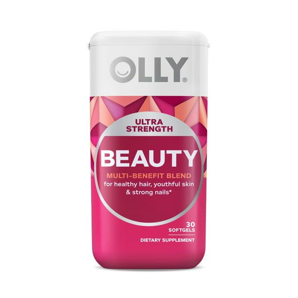 OLLY Ultra Strength Beauty Softgels, Healthy Hair, Skin and Nails, Supplement, 30 Count EasyOptionXY LLC