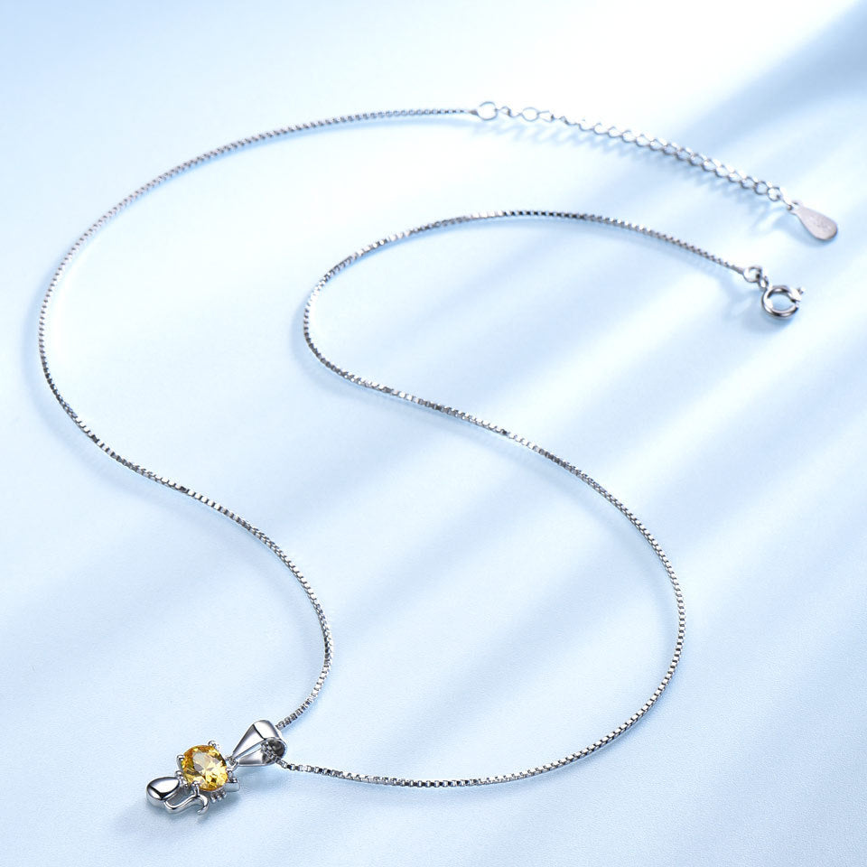 Cat body Topaz GEM PENDANT Pi-Mart