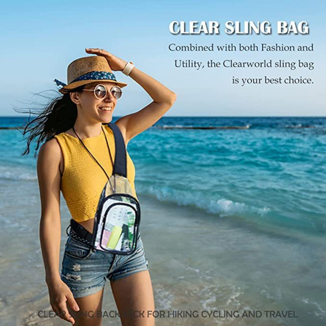 PVC transparent shoulder chest bag, outdoor travel backpack, gymnasium visual bag shoulder crossbody bag, transparent fanny pack, fanny pack crossbody, - SJB-DIAMOND ELITES