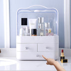 Double Door Dust Cover Makeup Storage Box Cosmetic Organizer Pi-Mart