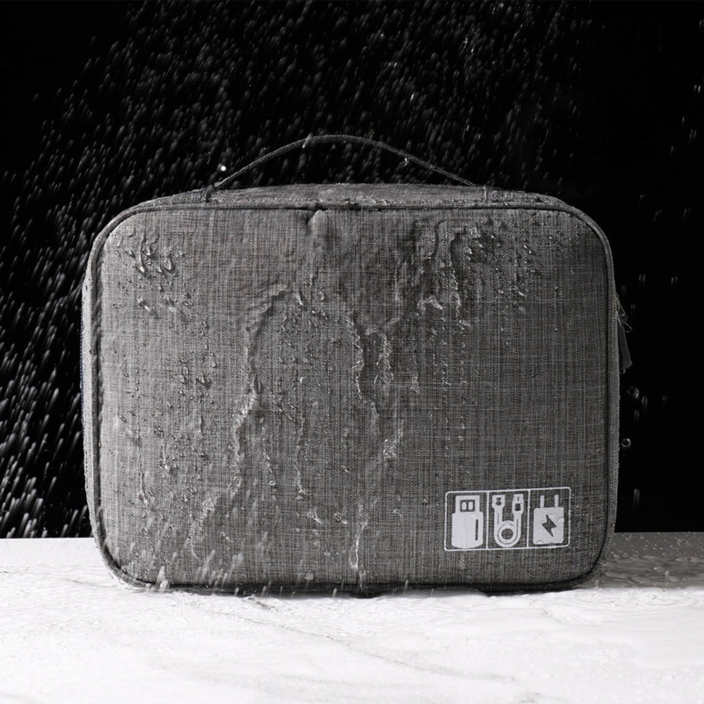 Data cable storage bag, large-capacity grid charger storage bag, mobile hard disk, earphone bag, travel portable waterproof digital bag. - SJB-DIAMOND ELITES
