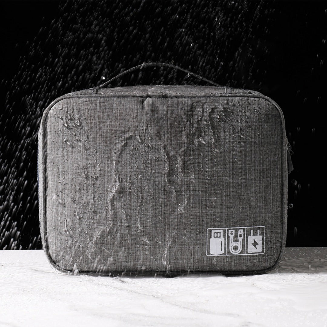 Data cable storage bag, large-capacity grid charger storage bag, mobile hard disk, earphone bag, travel portable waterproof digital bag. - SJB-DIAMOND ELITES