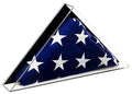 Deluxe Acrylic American/Burial/Funeral/Veteran Flag Memorabilia Display Case for Large 5' x 9.5' The Military Gift Store