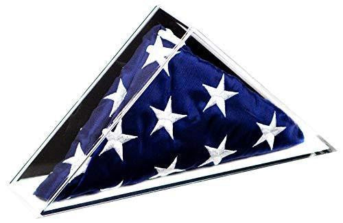 Deluxe Acrylic American Flag Memorabilia Display Case for Small 3' x 5' or 5' x 9.5' Flag The Military Gift Store