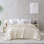 [Fast Arrival] 1pc Ultra-Soft Cloud-Like Cotton Jersey Bed Blanket - Bed Blankets - Plush Quilted Bedspread for Year-Round Comfort, Machine Washable, Soft Coverlet for Cozy Sleeping