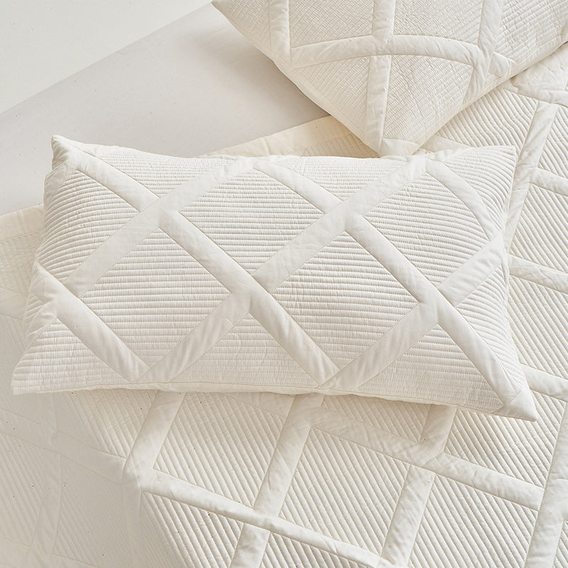 Solid Color Single Double Bed Cover Three-piece Set Of 100 Tencel Cotton Thin Summer Quilt Pi-Mart