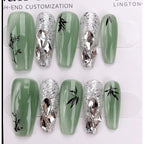 1048- Handmade press on nails fake nails removable Handmade Drawing Nails