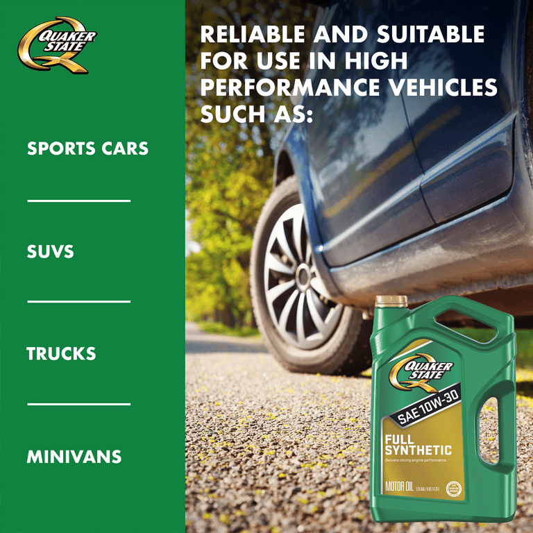 Quaker State Full Synthetic 10W-30 Motor Oil, 5-Quart EasyOptionXY LLC