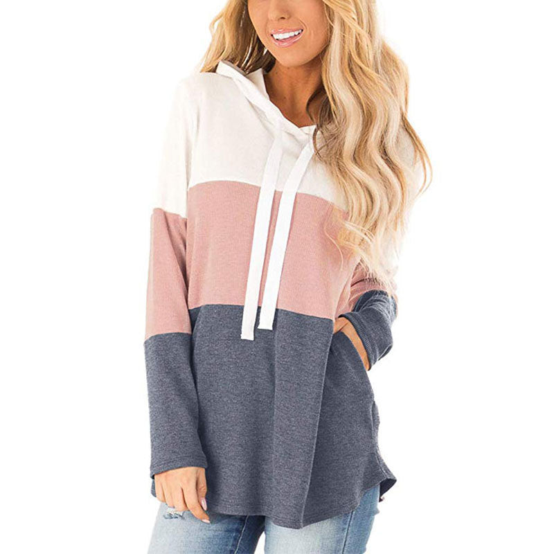 Collared drawstring hooded pocket hoodie Pi-Mart