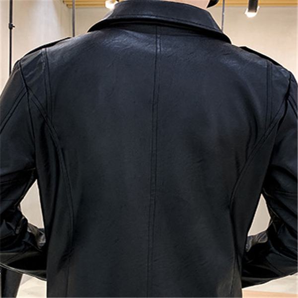 Mid-length leather jacket Pi-Mart