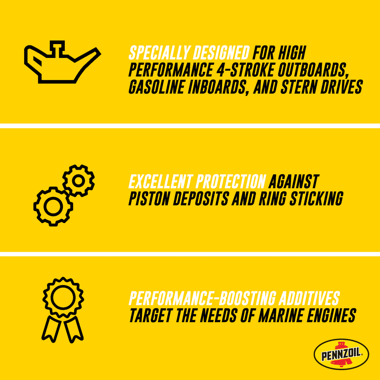 Pennzoil Marine Premium Plus Outboard 4-Cycle 10W-30 Engine Oil, 1 Gallon EasyOptionXY LLC
