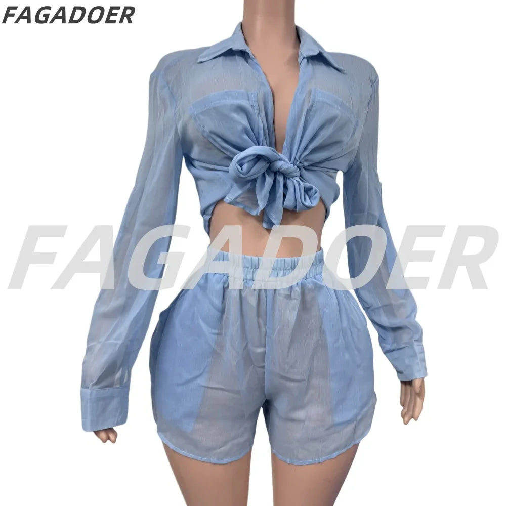 FAGADOER 2024 Fall Denim Women Set Long Sleeve Irregular Jean Coat Top and Bodycon Mini Skirt Street Two 2 Piece Set Outfits New Purplish Diva