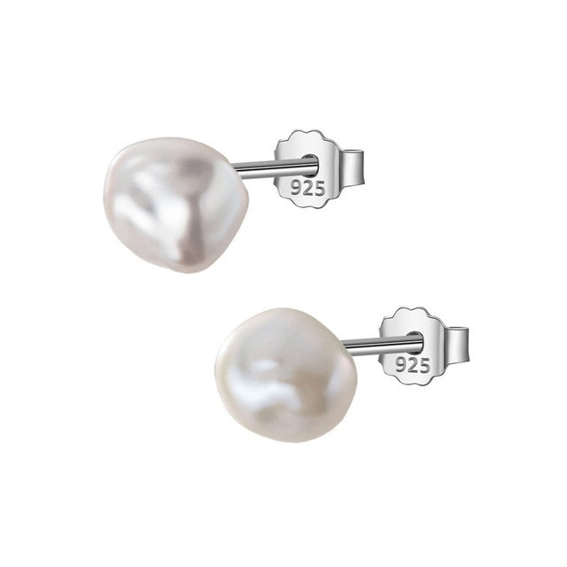 Baroque Pearl Stud Earrings Pi-Mart