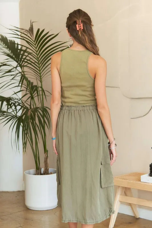 New Drawstring Sleeveless Washed Dress For Women – Casual, Stylish, Unique, Comfortable, Effortlessly Chic Stevvex