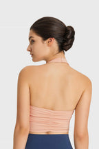 Millennia Breathable Halter Neck Sports Bra THRIXINE