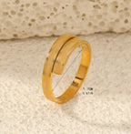 Design Titanium Steel Cross Open Adjustable Ring Lootquake LLC