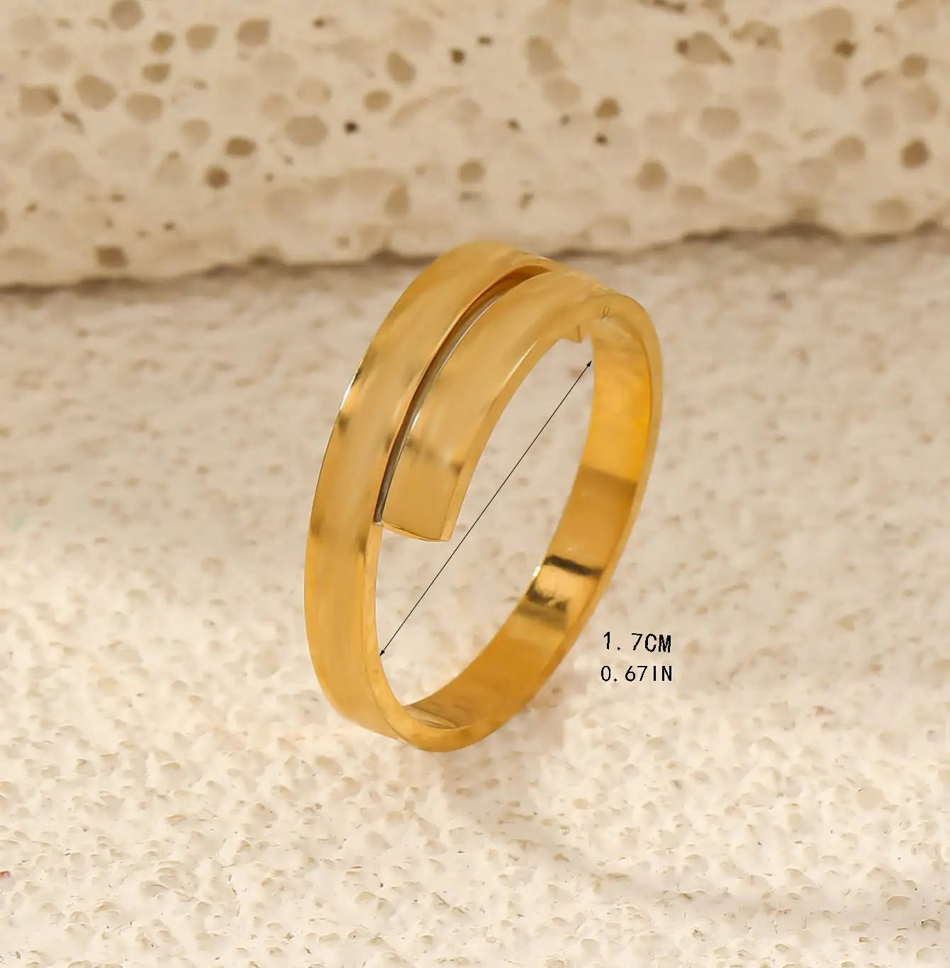 Design Titanium Steel Cross Open Adjustable Ring Lootquake LLC