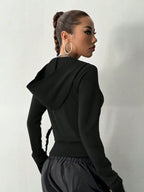 Zip-Up Long Sleeve Hoodie