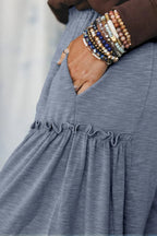 High-rise Frill Detail Wide Leg Loose Pants