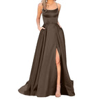 Solid Color Long Slimming And Shoulder Hollow Girlfriends Fashion Bridesmaid Party Dress - SJB-DIAMOND ELITES