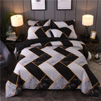 Home textile marbled black and white duvet cover bedding Pi-Mart