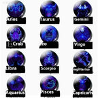 Blue Purple Glass Diamond Keychain Constellation Pendant