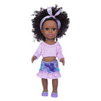 African 14 Inch Doll Simulation Baby Black Doll Pi-Mart