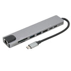 Docking Hub 8 in 1 Type‑C to High‑Definition Multimedia Interface USB PD Expansion Dock for Transfer Data - SJB-DIAMOND ELITES
