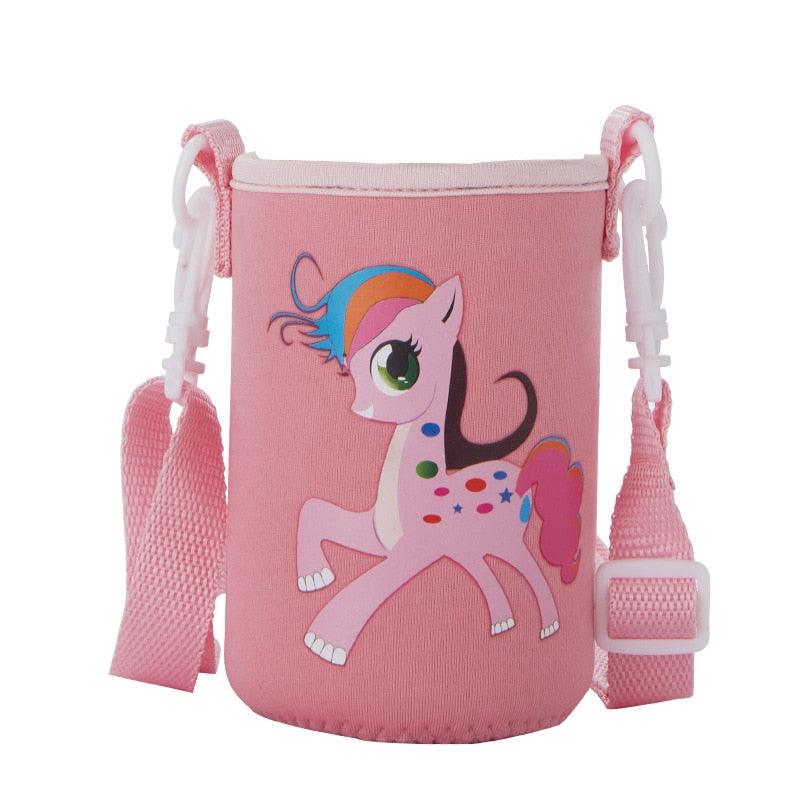 480ML Children's Straw Cup Plastic Water Bottles Baby Cartoon Creative Student Kettle Water Bottles School Kids Leakproof Water Jug with Straw Lid, Outdoor Drinking Bottle, for Fitness, Gym and Outdoor Sports Stevvex