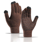 Winter Knitted Gloves For Men And Women Warm Cycling Anti-Cold Anti-Slip Triangular Offset Warm Gloves Pi-Mart
