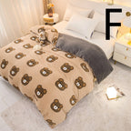 Thick Coral Fleece Double Plush Duvet Cover Pi-Mart