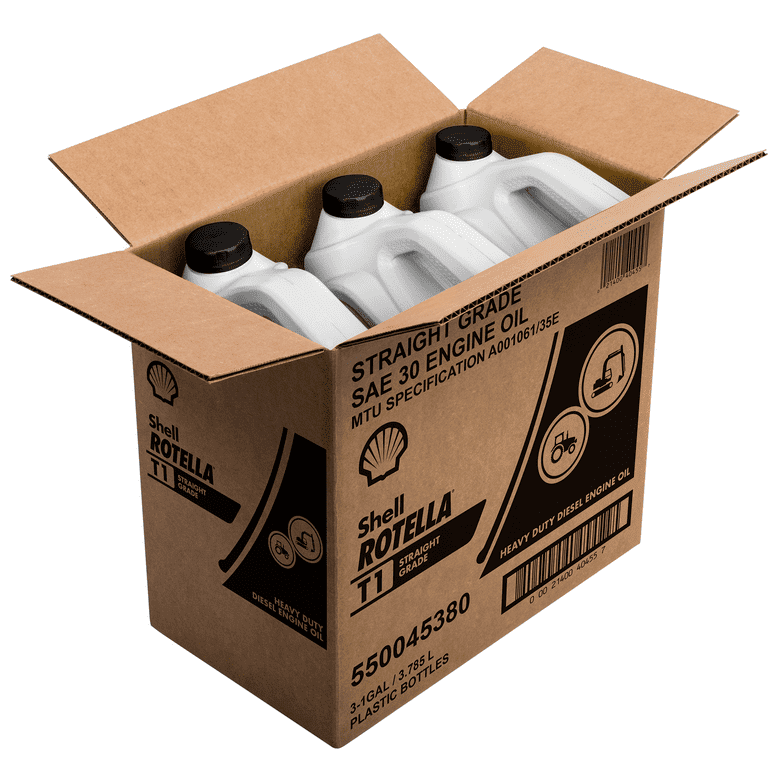 Shell Rotella T1 SAE 30 Conventional Heavy Duty Diesel Motor Oil, 1 Gallon, 3-Pack (API CF-2, CF) EasyOptionXY LLC