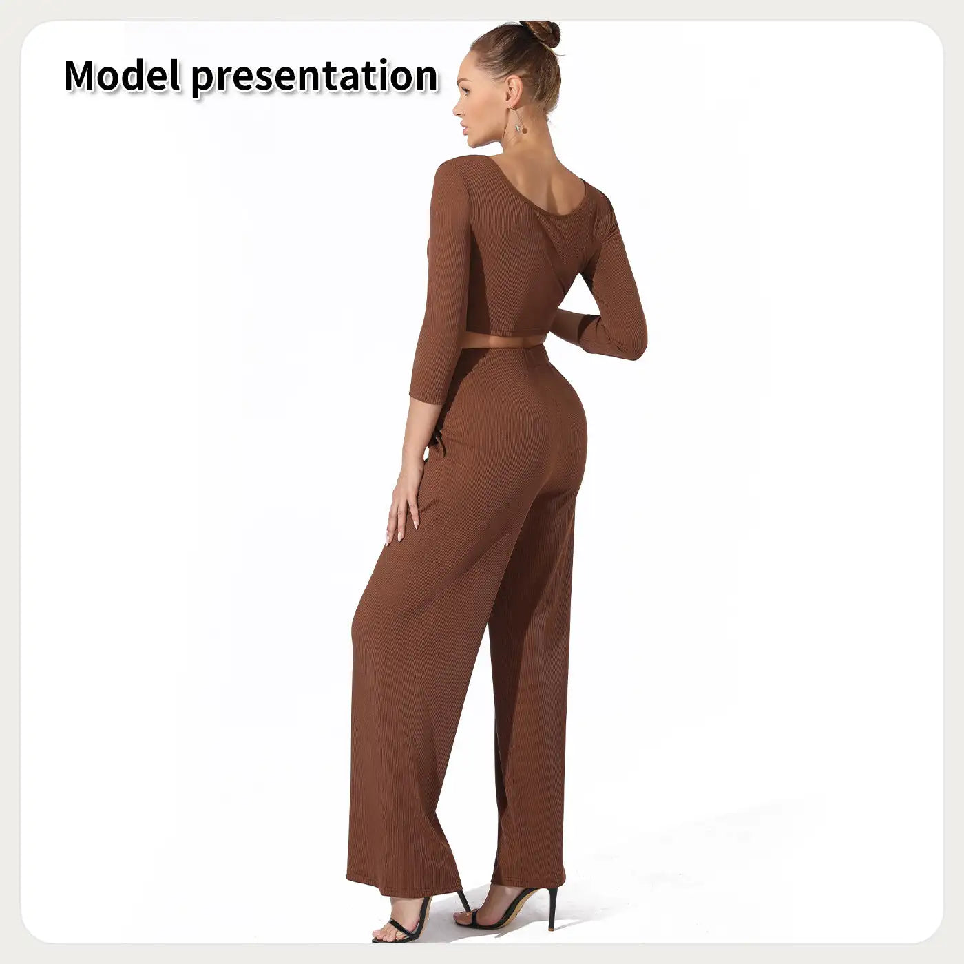Women's Fashion Simple Solid Color Top Pants Set - SJB-DIAMOND ELITES