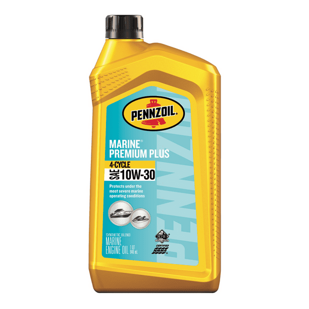 Pennzoil Marine Premium Plus Outboard 4-Cycle 10W-30 Engine Oil, 1 Quart EasyOptionXY LLC