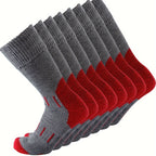 4 Pairs of Premium 79% Merino Wool Athletic Crew Socks for Men - Warm, Breathable, and Moisture-Wicking for Hiking, Running, Climbing - US Sizes 10-13