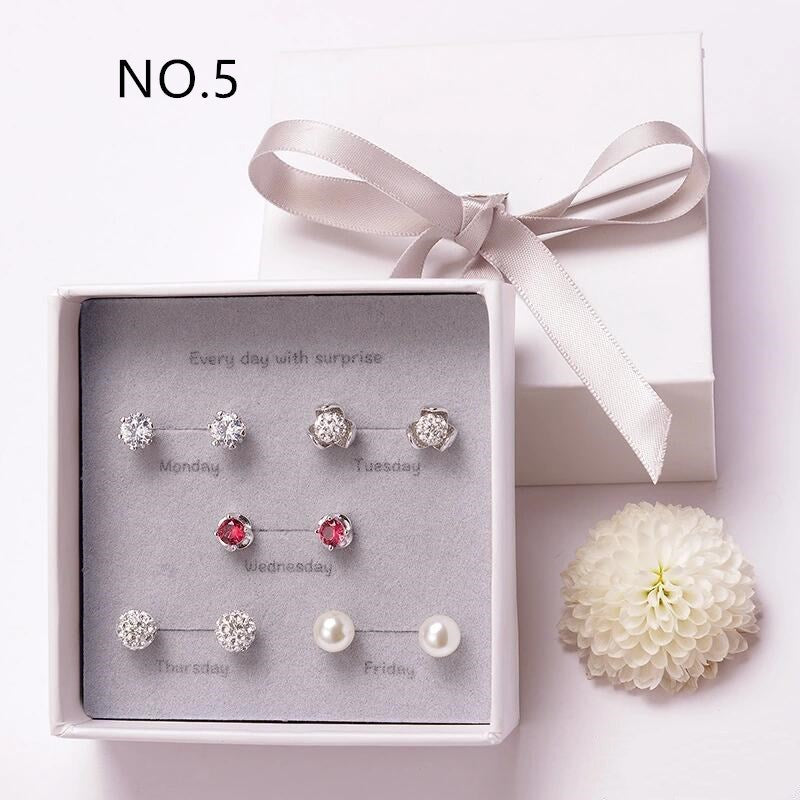 Simple alloy earring set Pi-Mart