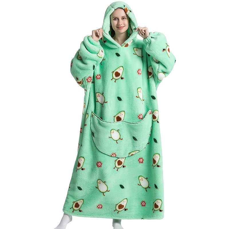 Cozy Shearling Wearable Blanket Hoodie - Soft, Warm Plush Sweatshirt with Large Pocket for Adults, Machine Washable, Comfy, Hoodie Blanket Lootquake LLC