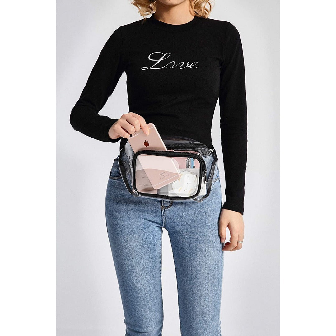 PVC Transparent Bag – Premium Sports Fanny Pack, Waterproof Waist Bag for Outdoor Activities, Rafting Fitness Chest Bag, Travel Portable Belt Bag - SJB-DIAMOND ELITES