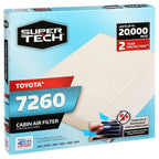 SuperTech Cabin Air Filter, 7260, Replacement Cabin Filter for Toyota