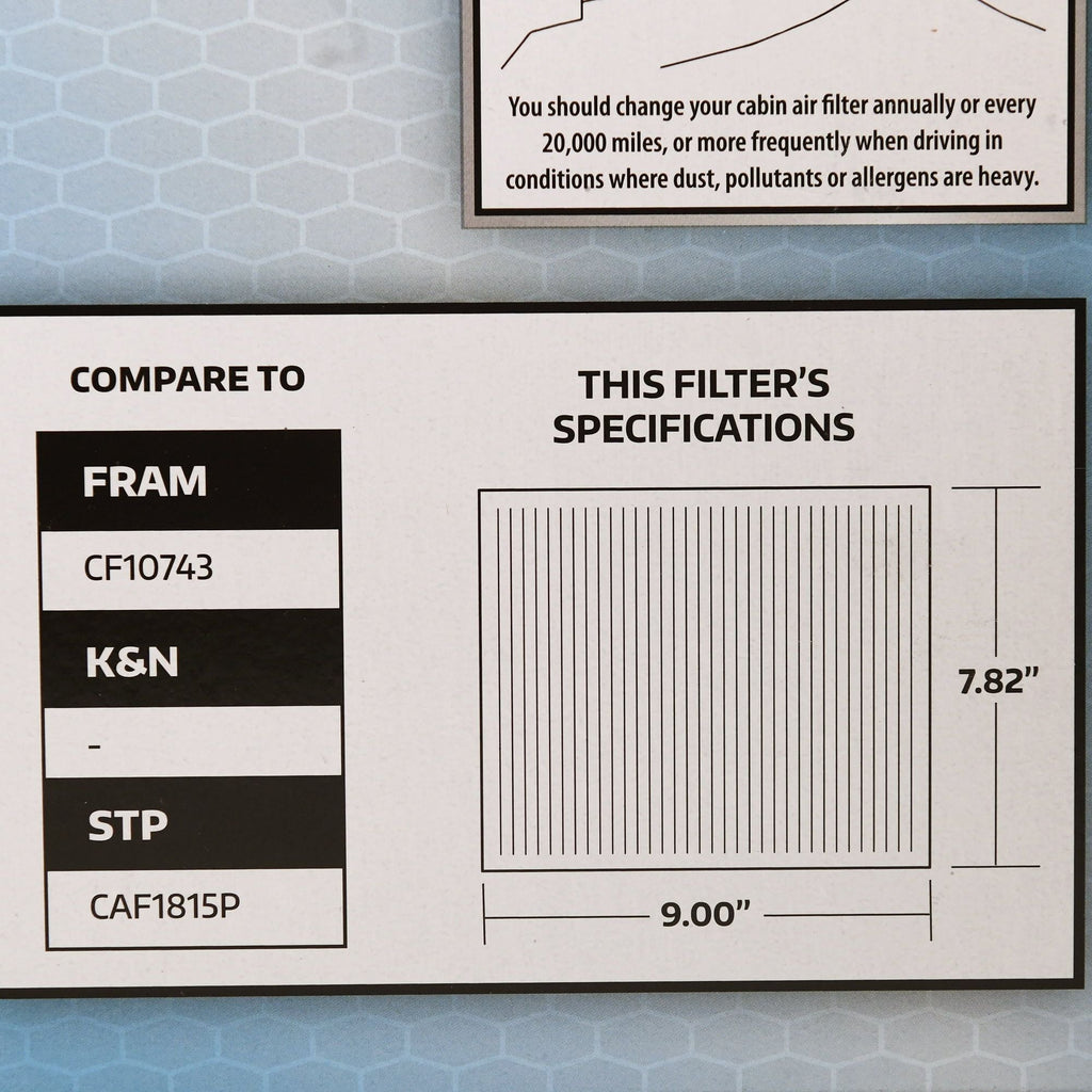 SuperTech Cabin Air Filter 5005, Replacement Air/Dust Filter for Chrysler EasyOptionXY LLC