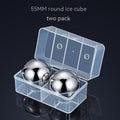 Stainless Steel Round Whisky Stone Suit Ice Hockey Wine Supplies Pi-Mart
