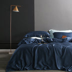 Ice silk pure color simple duvet cover sheet Pi-Mart