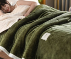 Fleece Blankets And Throws Thick Warm Winter Blankets Home Super Soft Duvet Luxury Solid Blankets On Twin Bedding Pi-Mart